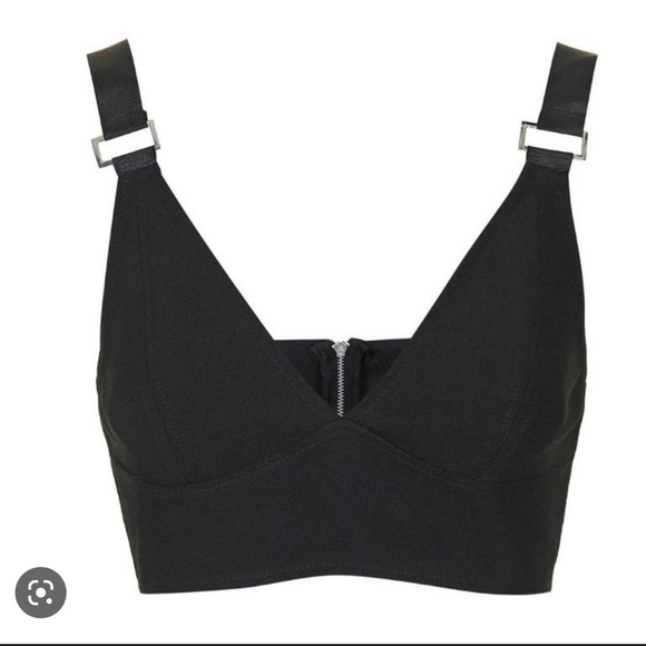 Top Shop Buckled Ring Cropped Bralette - Picture 3 of 8